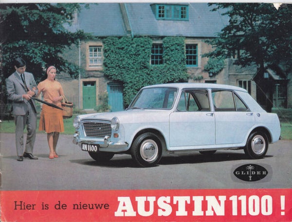 Austin 1100 Glider, sales brochure, 16 pages, NL, c1963