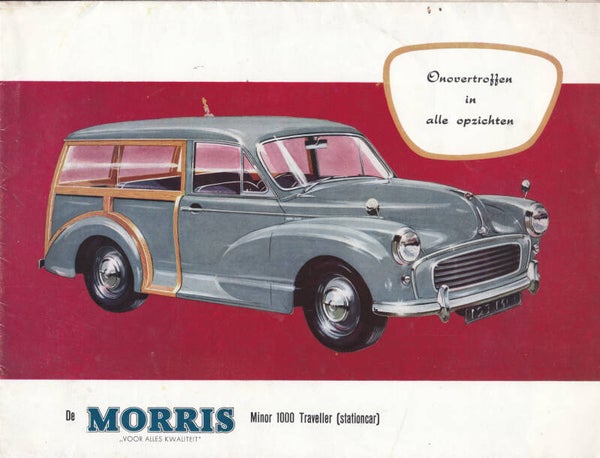 Morris Minor 1000 Traveller, sales brochure, 12 pages, NL, 1962