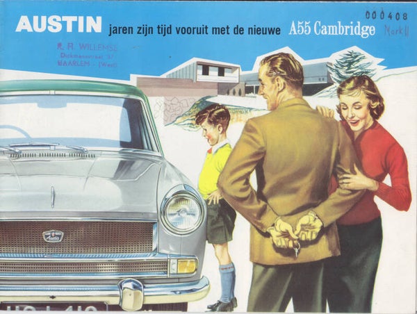 Austin A55 Cambridge, sales brochure, 12 pages, NL, 1961