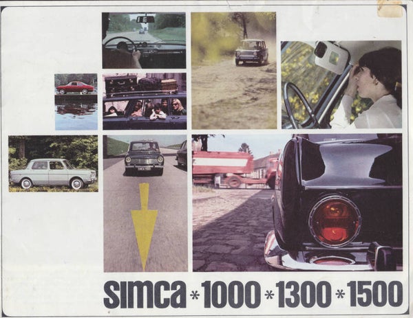 Simca 1000/1300/1500, sales brochure, 12 pages, Dutch, 9/1964