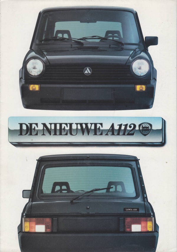Lancia A112, sales folder, 8 pages, Dutch, c1982