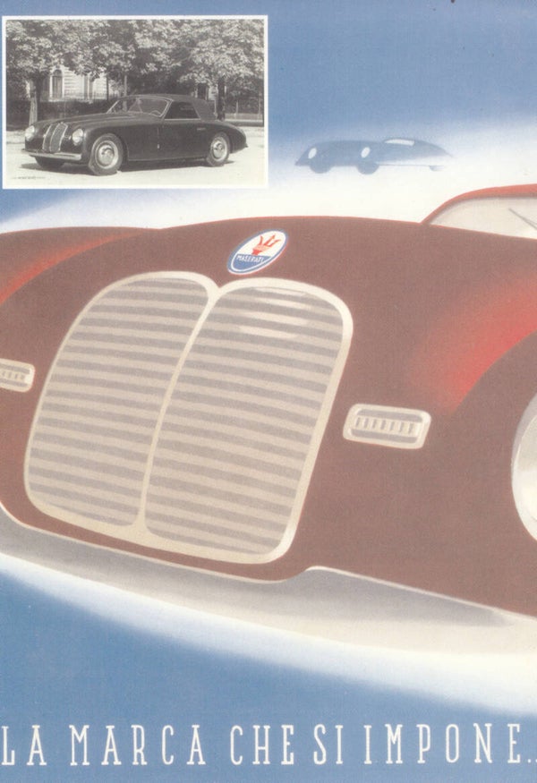 Maserati Sport A6 1500cc 1948, NCAD postcard, Dutch, # 001