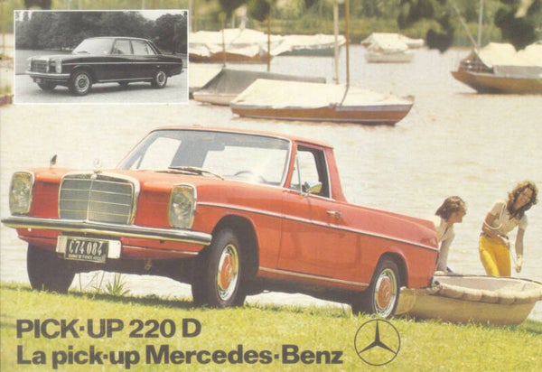 Mercedes-Benz W115 Pick-up 220 D 1970, NCAD postcard, Dutch, # 003