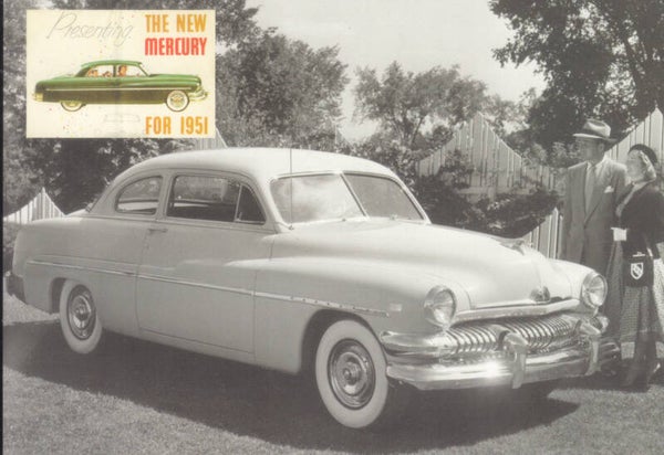 Mercury Sport Coupe 1951, NCAD postcard, Dutch, # 004