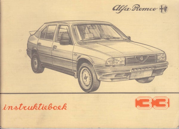 Alfa Romeo 33, owner's manual, 84 pages, Dutch, 10/1986