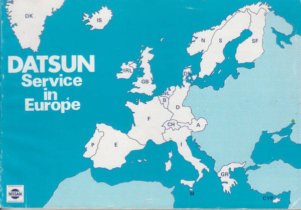 Datsun European dealer directory, 192 pages, English, 9/1980