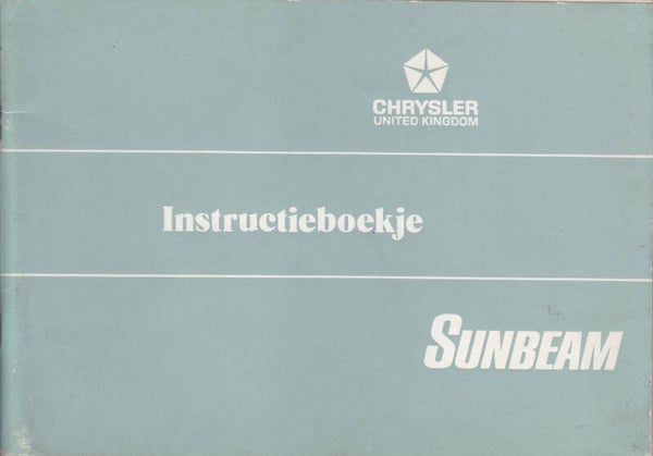 Sunbeam 1250/1500, owner's manual, 84 pages, Dutch, 1974