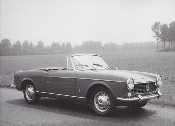 Fiat 1500 Cabriolet 2 posti by Pininfarina, press photo, Italy, c1962