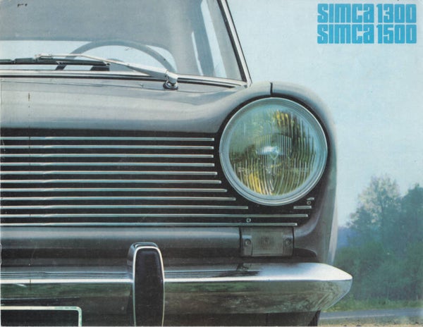 Simca 1300/1500 Sedan, sales brochure, 8 pages, UK, 1966