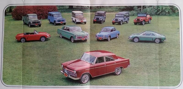 Willys full range, large sales brochure, 8 pages, Brasil, 1966
