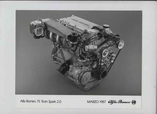 Alfa Romeo 75 twin spark 2.0,  engine, press photo, 1987