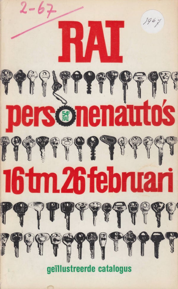 RAI Passenger Car Exhibition Catalog Amsterdam, 238 pages, Dutch, 2/1967