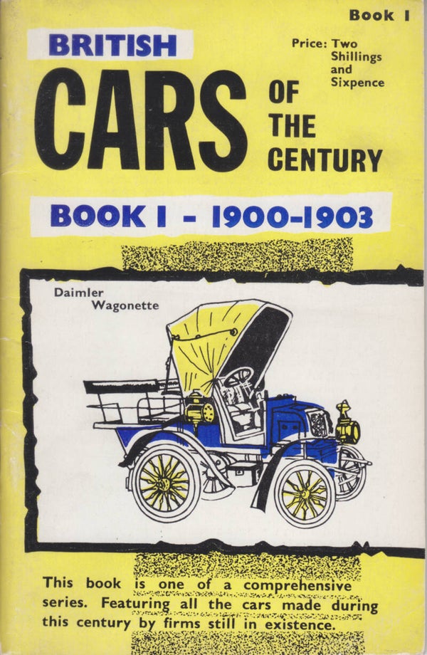 British Cars history booklet, 52 pages, 1900-1903, Book 1