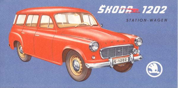 Skoda 1202 Station Wagen folder, 6 pages, German, 1962