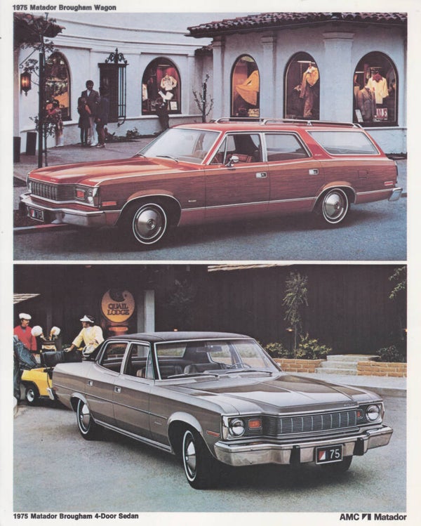 AMC Matador Sedan & Wagon postcard, English, 1975