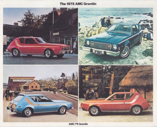 AMC Gremlin postcard, English, 1975