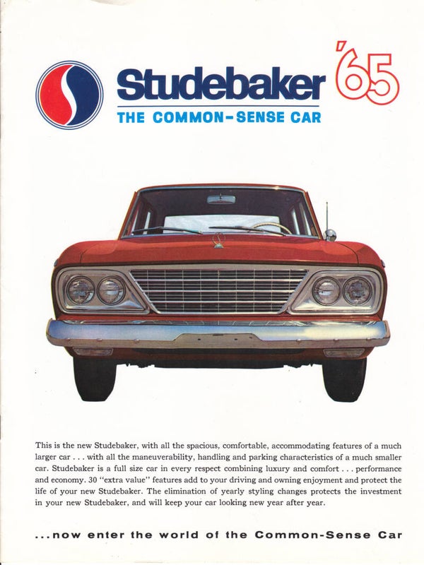 Studebaker program brochure, 12 pages, English, 1965