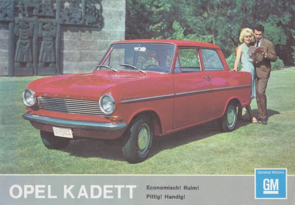 Opel Kadett A brochure, 12 pages, Dutch, 10/1964