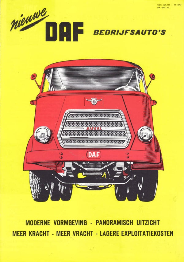 DAF truck models folder, 4 pages, Dutch, c1960