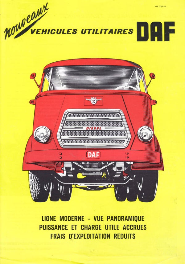 DAF truck models folder, 4 pages, French, c1960 [Belgium]