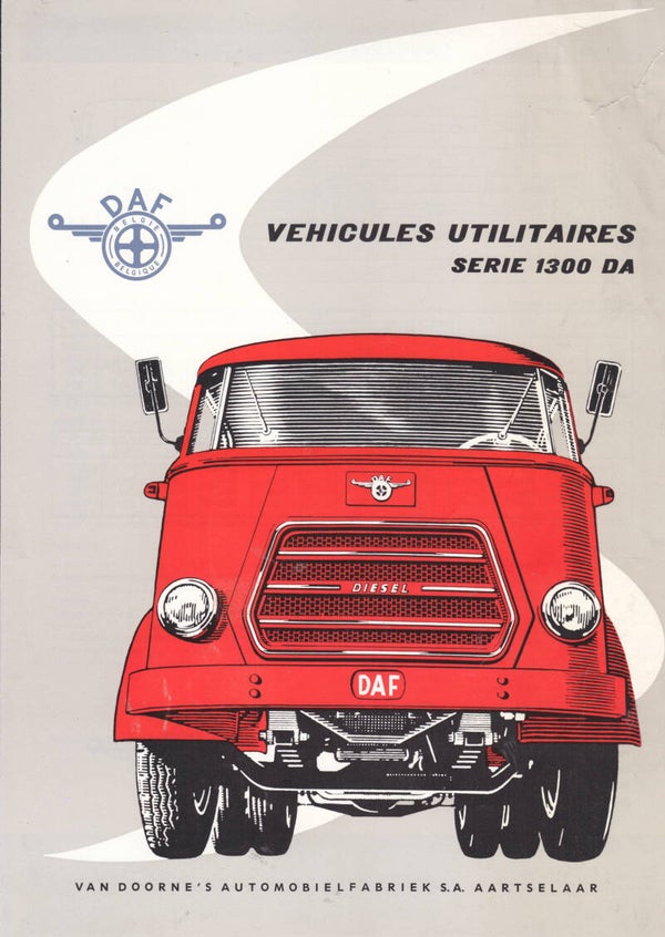 DAF truck 1300 DA/Serie 13 DA folder, 4 pages, French, c1960 [Belgium]