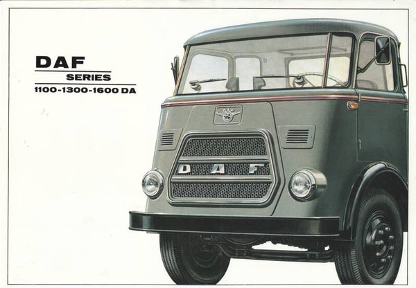 DAF truck 1100/1300/1600 DA folder, 6 pages, English, 03/1966