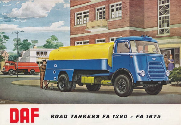 DAF Road Tankers FA 1360/1675 folder, 4 pages, English, 12/1960