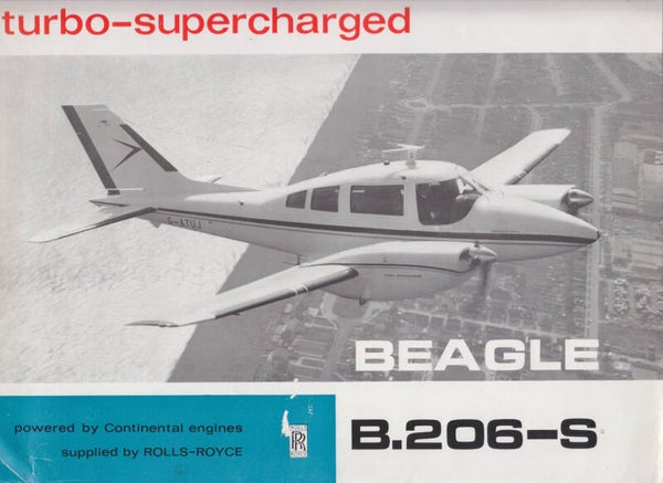 Beagle B.206-S aircraft folder, 12 pages, English, late 1960s (with MG B)