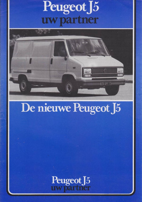 Peugeot J5 1000/1300 [partner] folder, 6 pages, Dutch, c1981