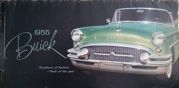 Buick model range 1955, 32 large oblong pages, English, 1955