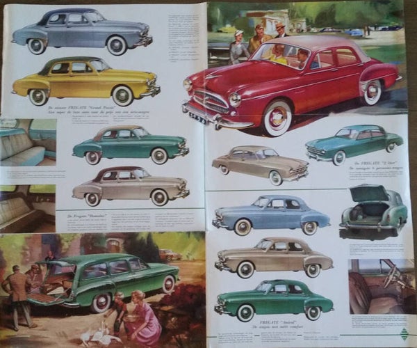 Renault Frégate Berline & Break range, 12 large pages, Dutch, 1956