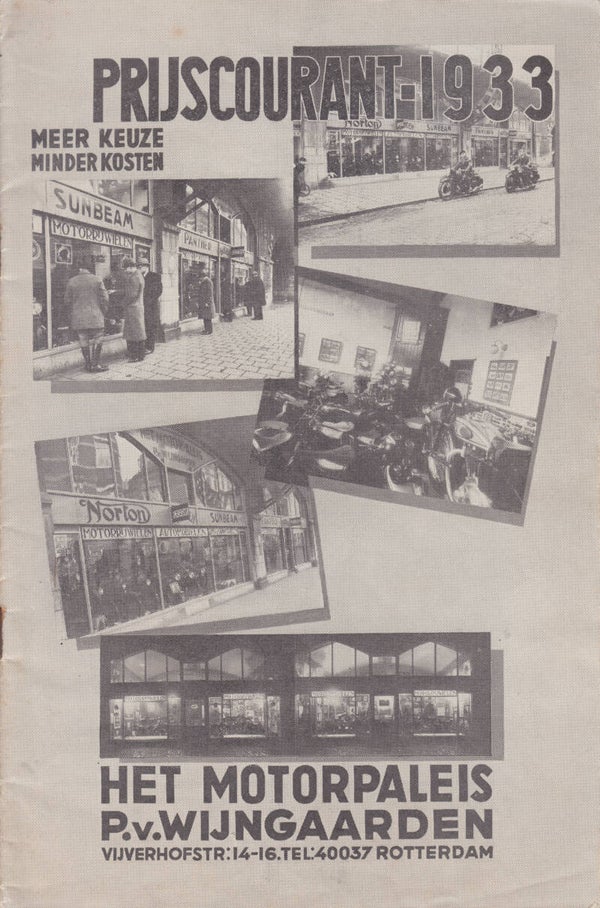 Motorpaleis Rotterdam - Prijscourant 1933, 32 pages, Dutch text