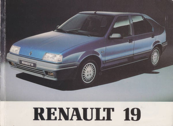 Renault 19, owner's manual, 92 pages, Dutch, 1990