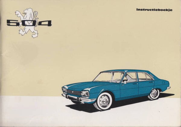 Peugeot 504, owner's manual, 64 pages, Dutch, 3/1971