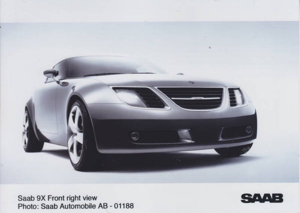 Saab 9X concept car, press photo, Sweden, 2001