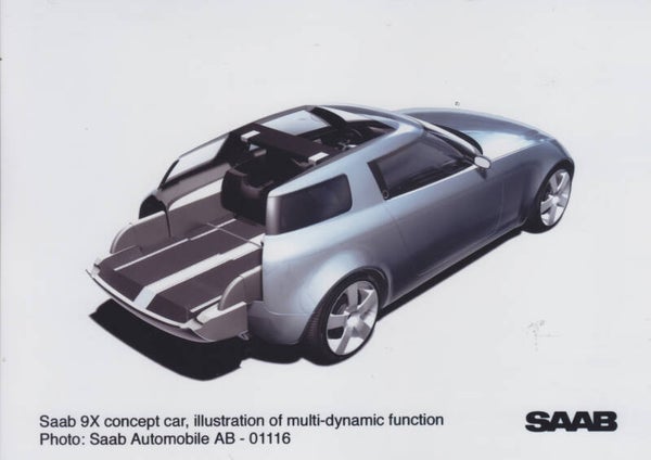 Saab 9X concept car, press photo, Sweden, 2001