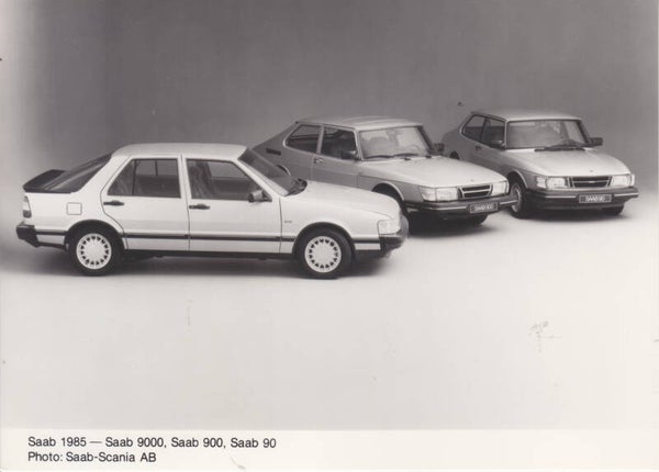 Saab 90/900/9000 range, press photo, Sweden, 1985