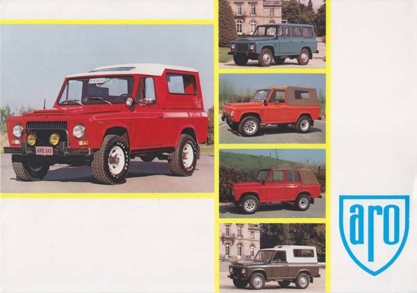 Aro 4x4 model program leaflet, 1 page, Rumania, c1986