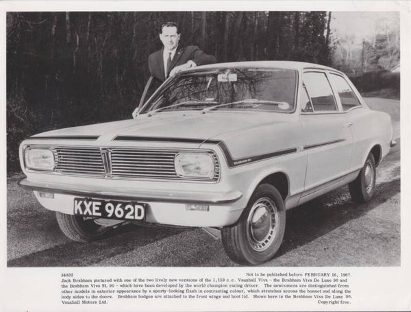 Vauxhall Brabham Viva SL 90, press photo, A5+-size, UK, 2/1967