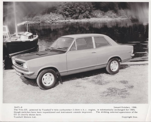 Vauxhall Viva GT, press photo, A4-size, UK, 10/1968