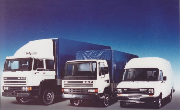 DAF Van & Truck range, press photo, Dutch, c1985