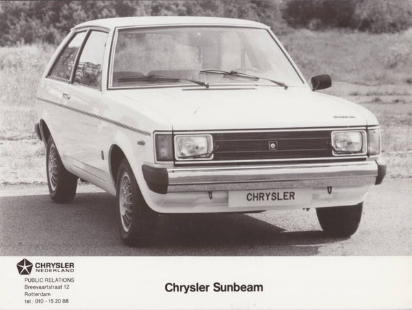 Chrysler Sunbeam Hatchback, press photo, Dutch, 1979