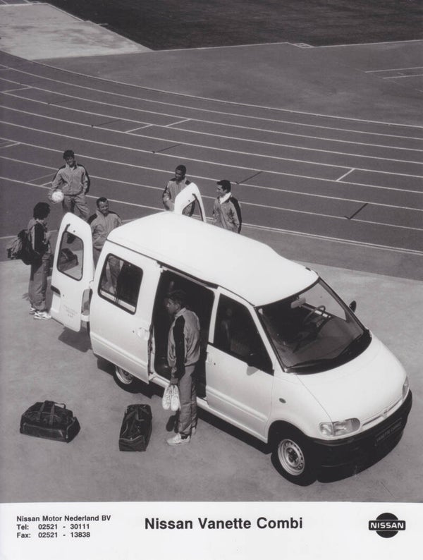 Nissan Vanette Combi, press photo, Dutch, 1980s