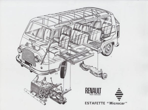 Renault Estafette Microcar, ghost picture, press photo, France, c1960s