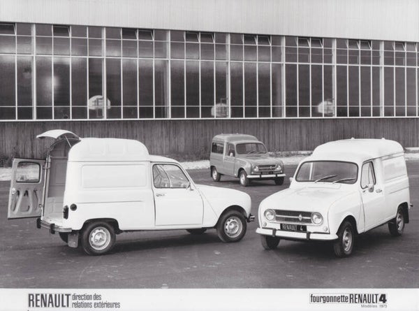 Renault 4 Fourgonette range, press photo, France, 1973