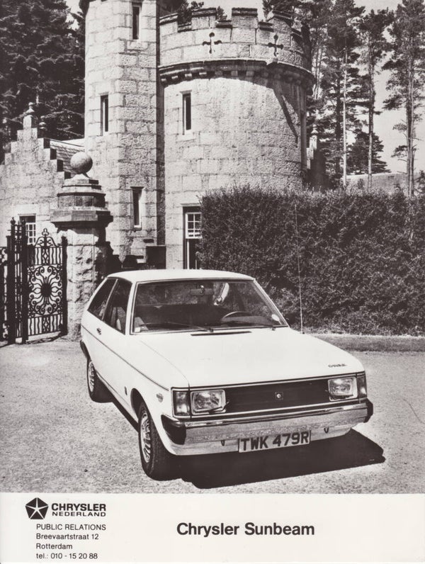 Chrysler Sunbeam Hatchback, press photo, Dutch, 1979
