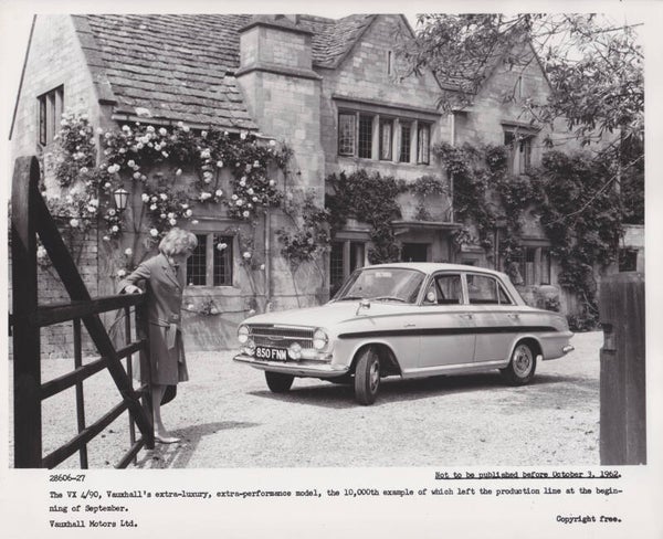 Vauxhall VX 4/90 Saloon, press photo, UK, 10/1962
