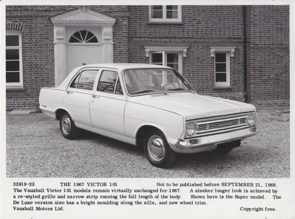 Vauxhall Victor 101 Saloon, press photo, UK, 9/1966