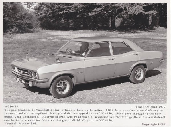 Vauxhall VX 4/90, press photo, UK, 10/1970