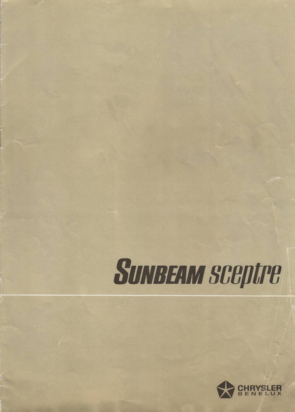 Sunbeam Sceptre models, 12 pages, Dutch, 1970